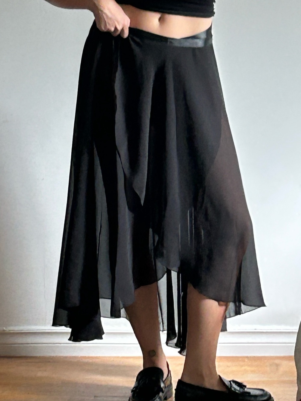 Long Chiffon Ballet Wrap Skirt